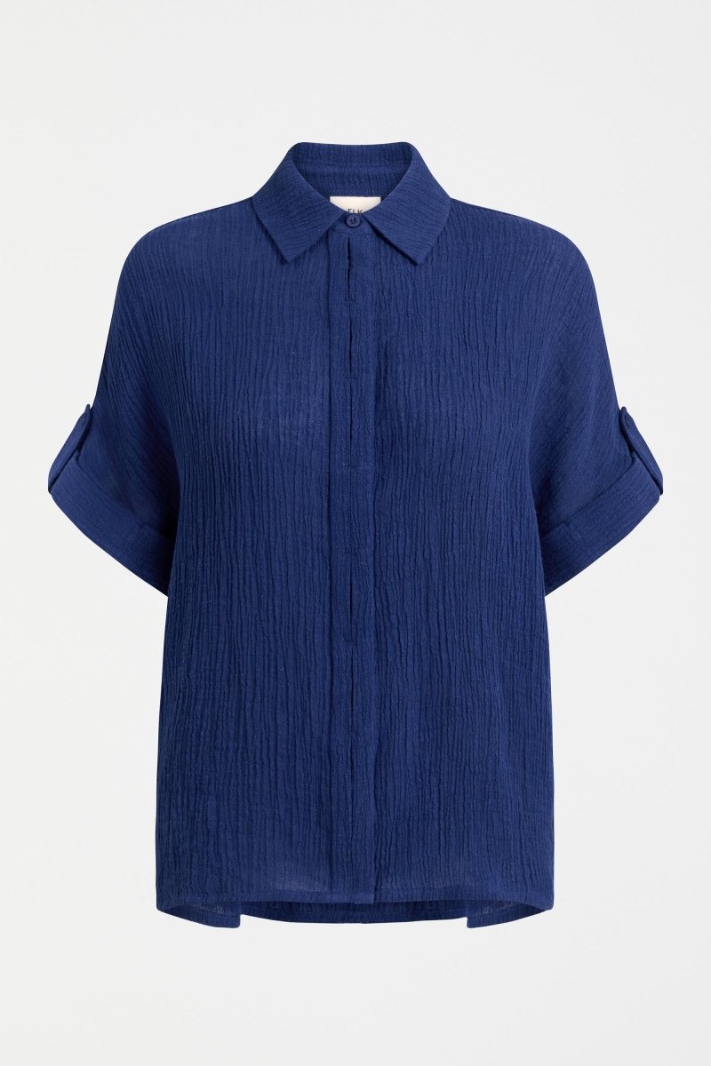 Edeka Shirt Blue Tops - ELK | VIBRANT BLUE