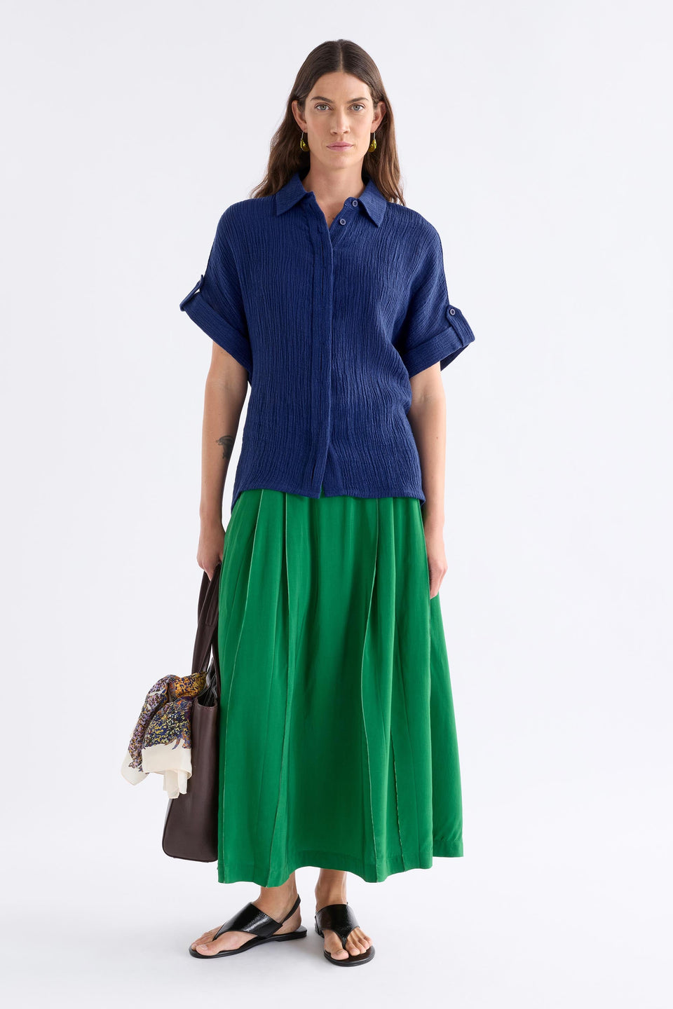 Edeka Shirt Blue Tops - ELK | VIBRANT BLUE