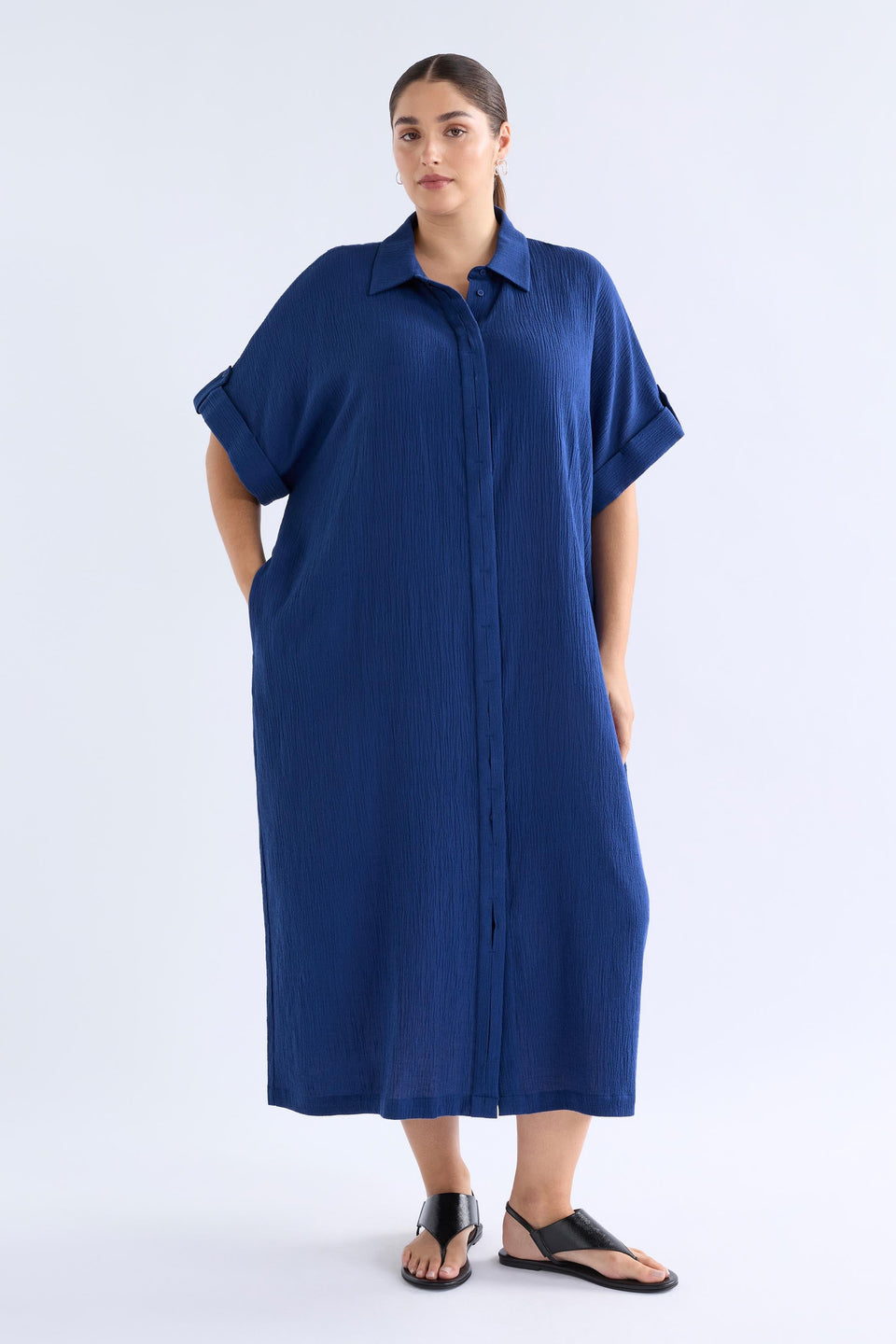 Edeka Shirt Dress Dresses - ELK | VIBRANT BLUE