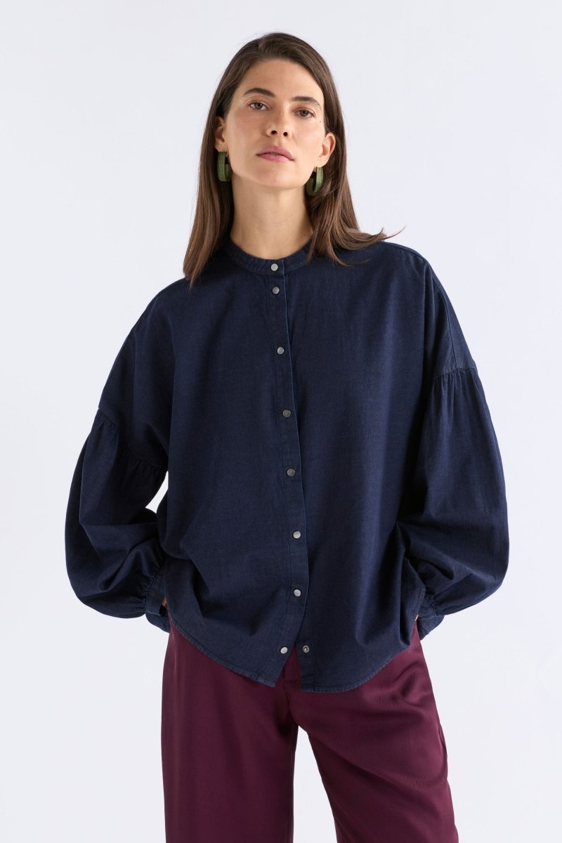 Albez Shirt Tops - ELK | DARK BLUE DENIM