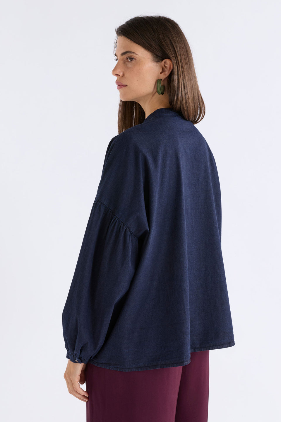 Albez Shirt Tops - ELK | DARK BLUE DENIM