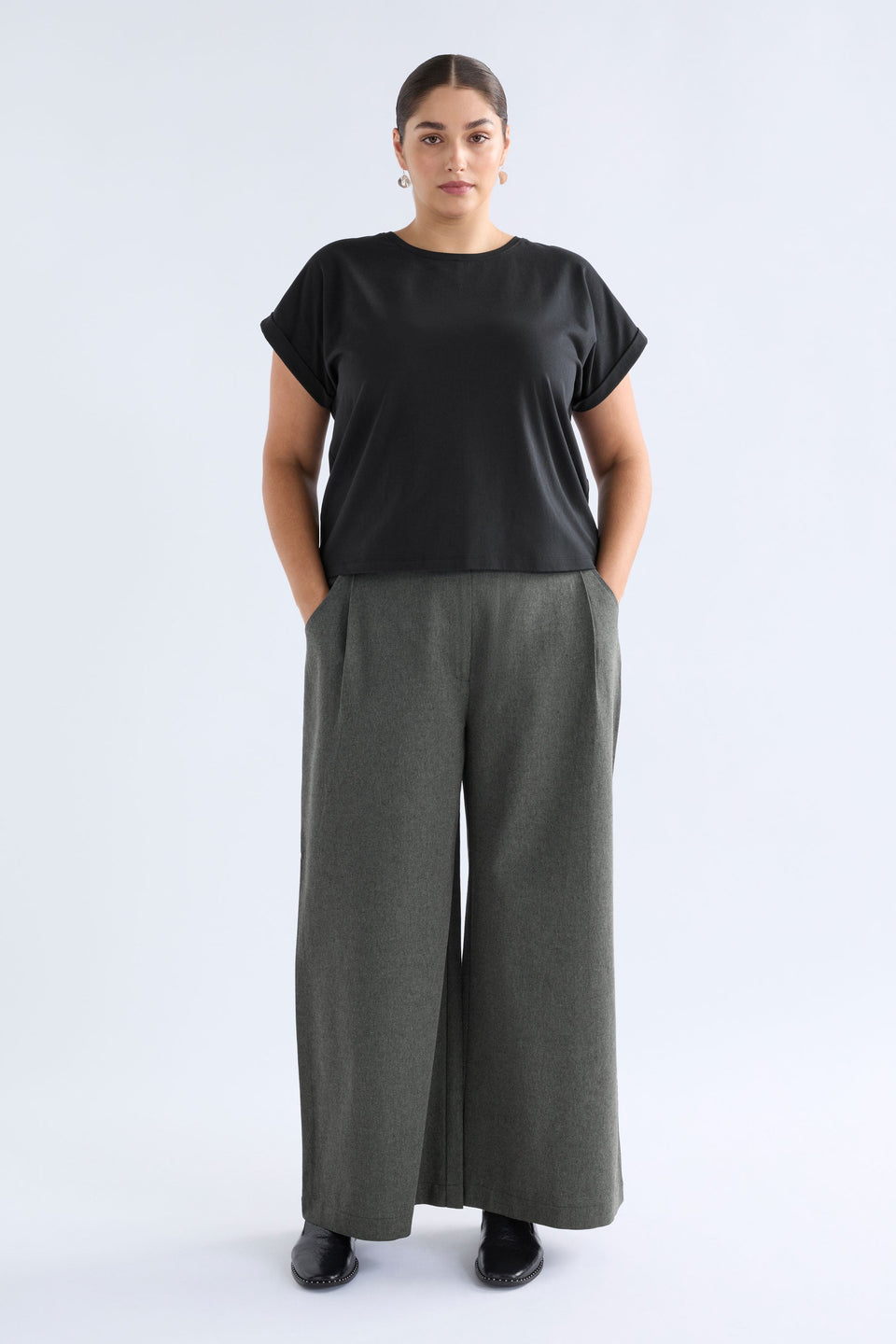 Cille T-Shirt Black Tops - ELK | BLACK