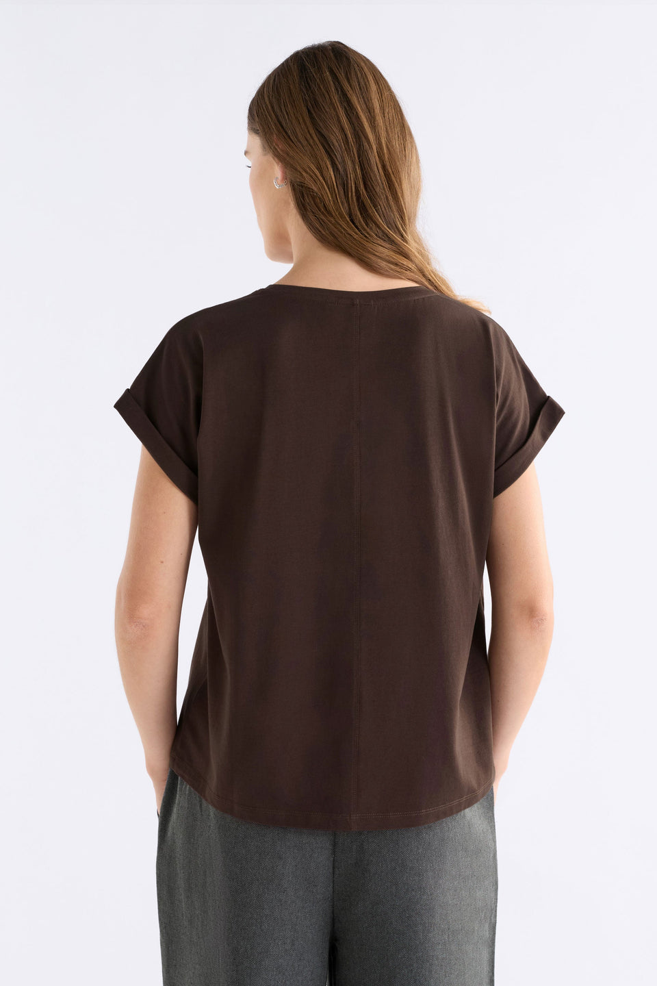 Cille T-Shirt Espresso Tops - ELK | ESPRESSO