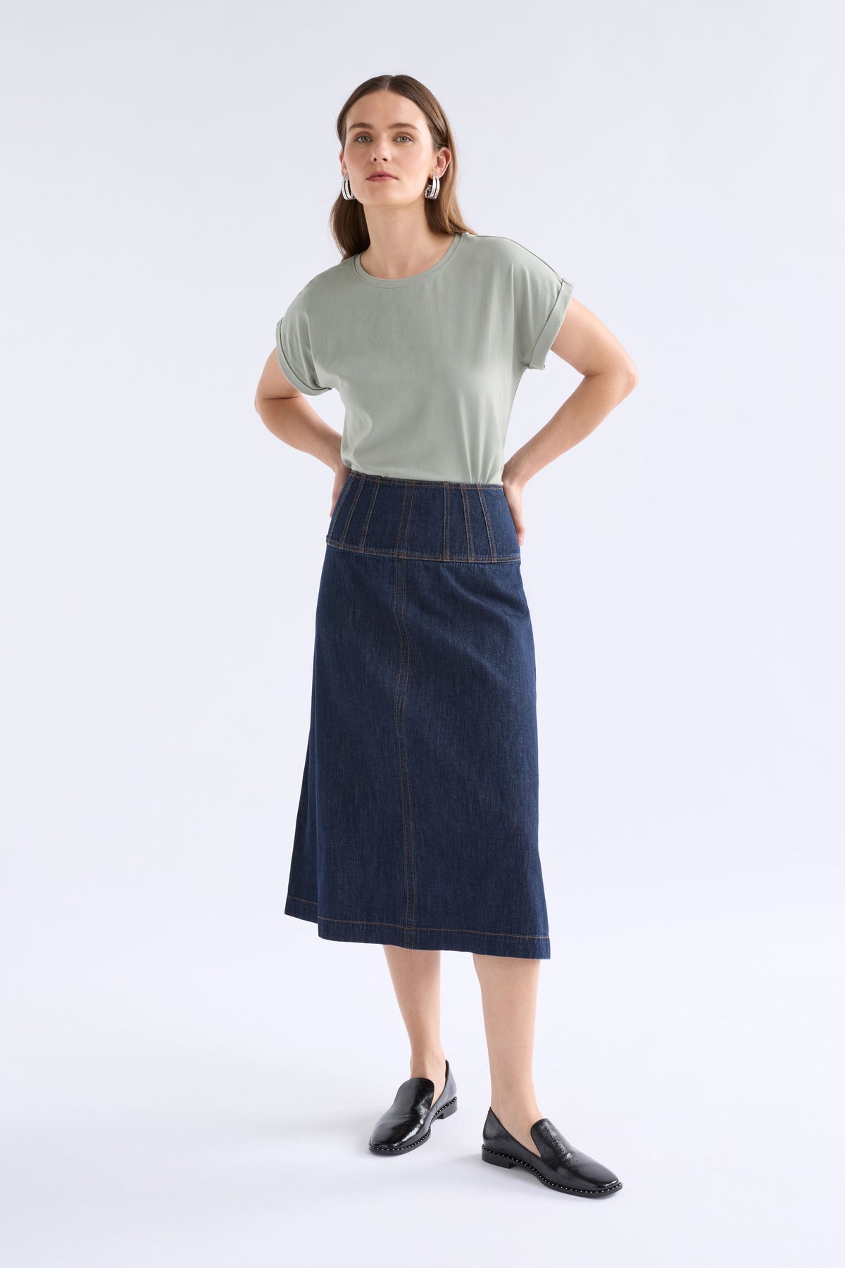 Cille Organic Cotton T-shirt ELK | SAGE