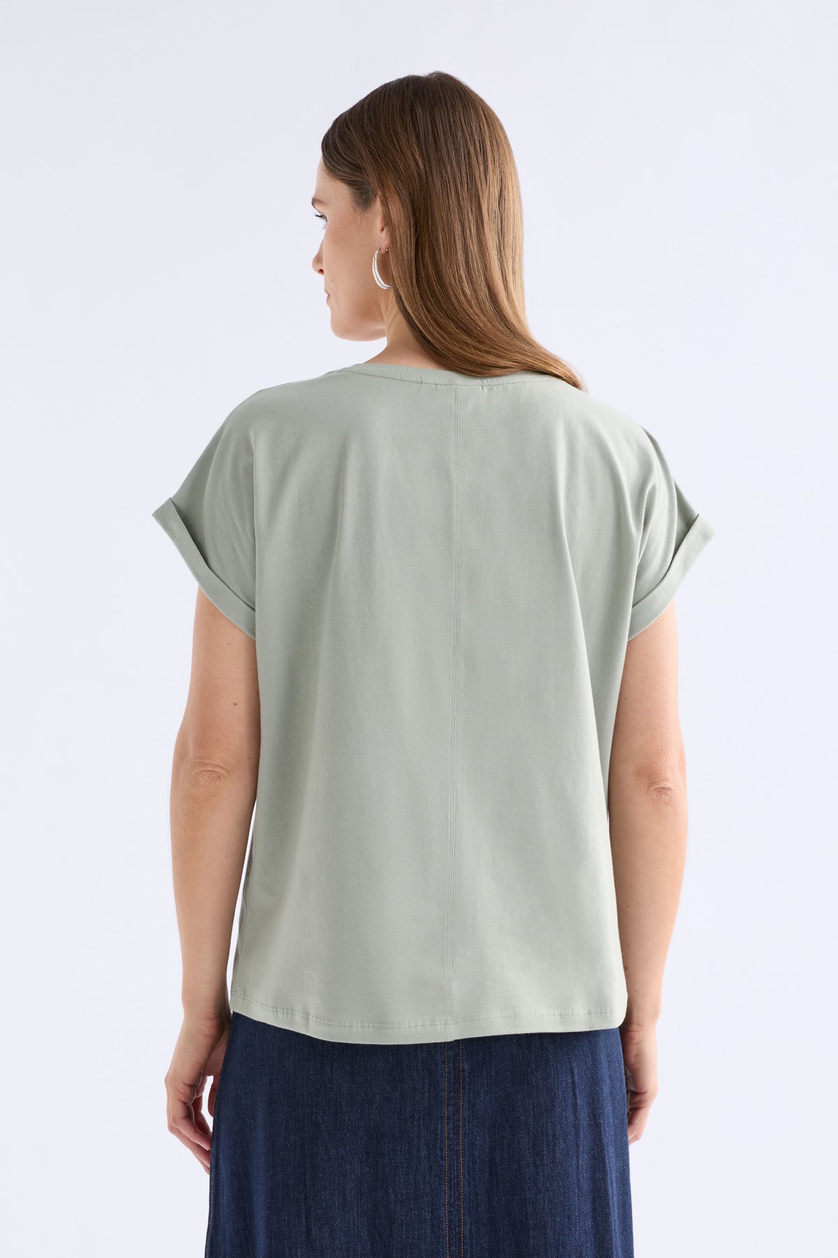 Cille Organic Cotton T-shirt ELK | SAGE