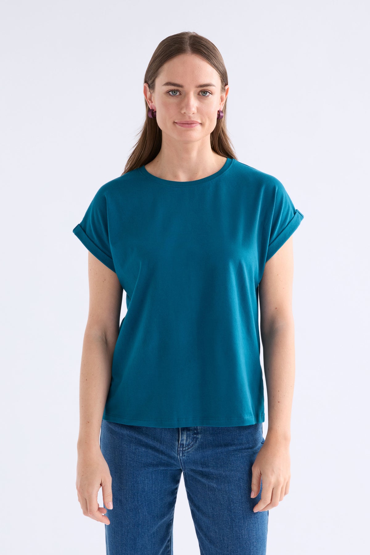 Cille Organic Cotton T-shirt ELK | TEAL