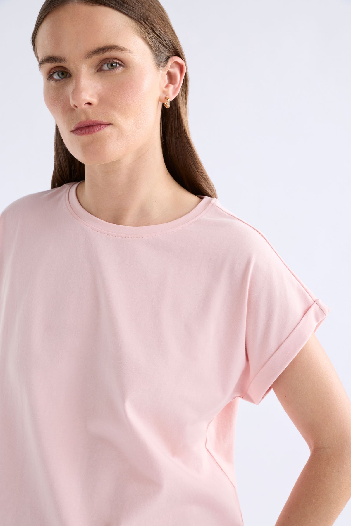Cille Organic Cotton T-shirt ELK | PINK SALT
