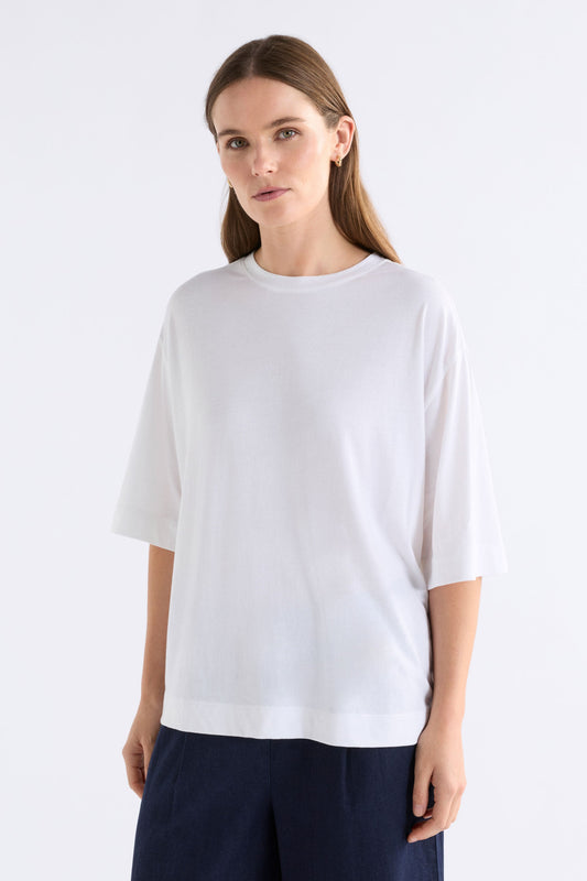 Tiel T-Shirt White Tops - ELK | WHITE