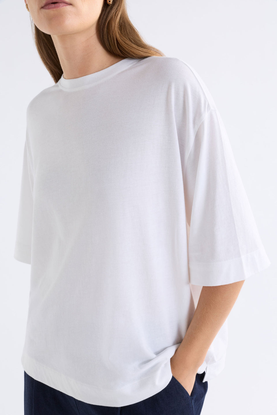 Tiel T-Shirt White Tops - ELK | WHITE