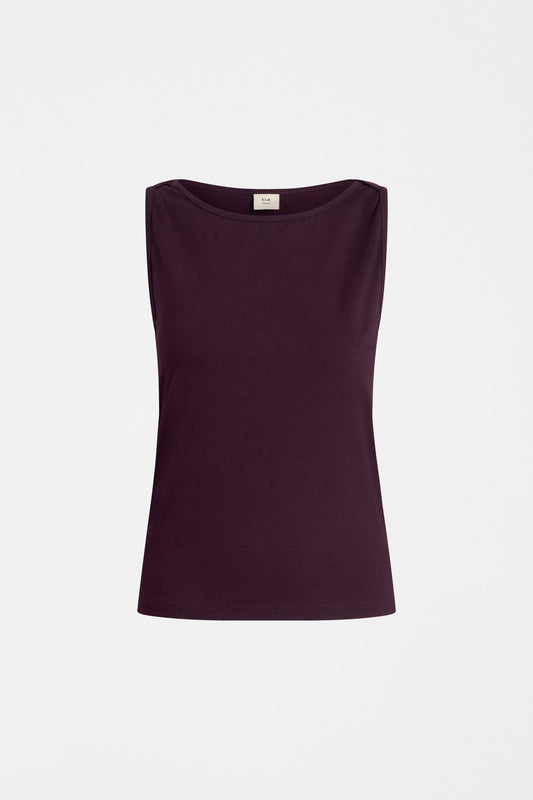 Eisa Boat Neck Organic Cotton Tank ELK | SHIRAZ