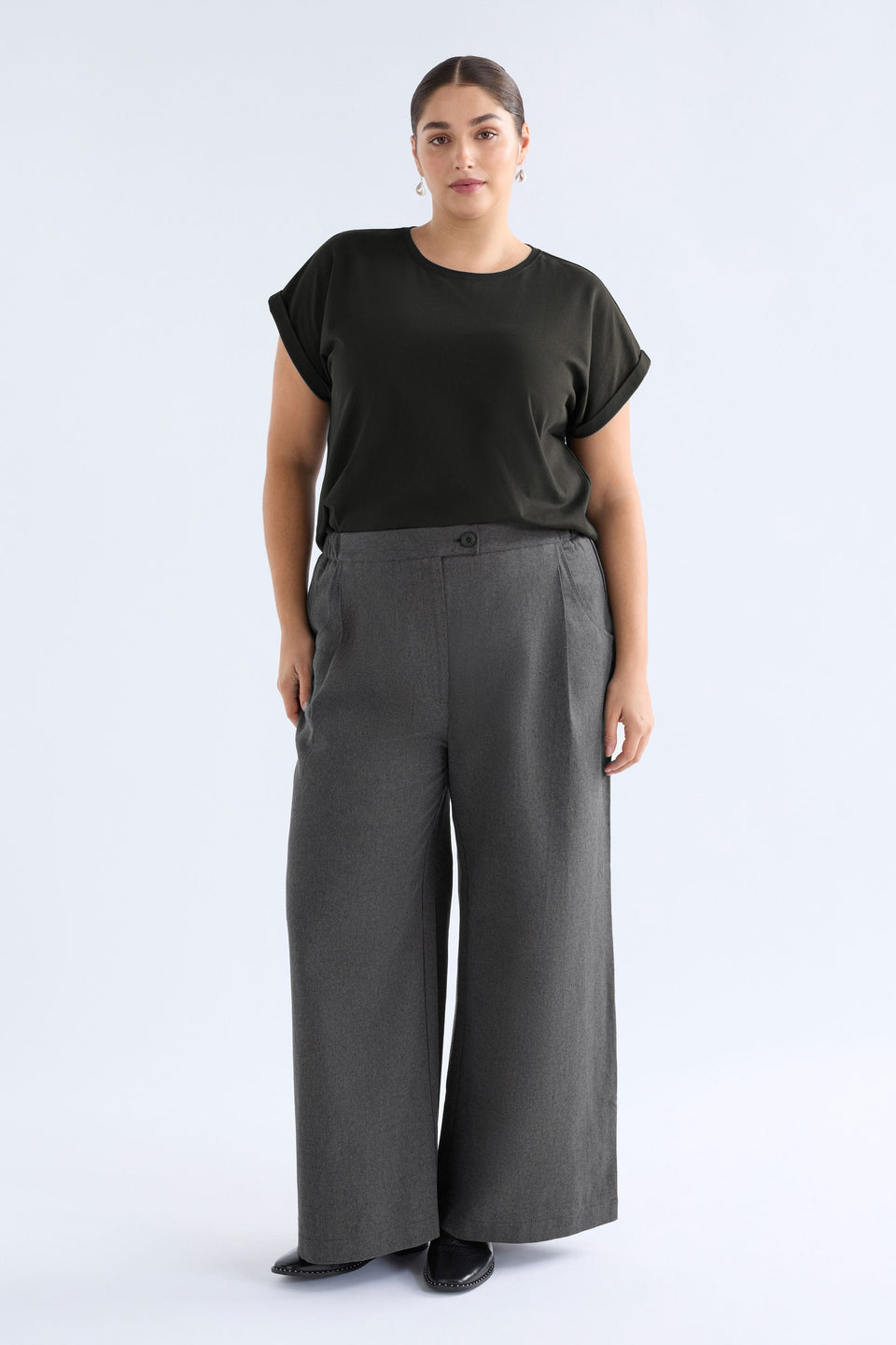 Unn Pant Pants & Jeans - ELK | DARK GREY MARLE