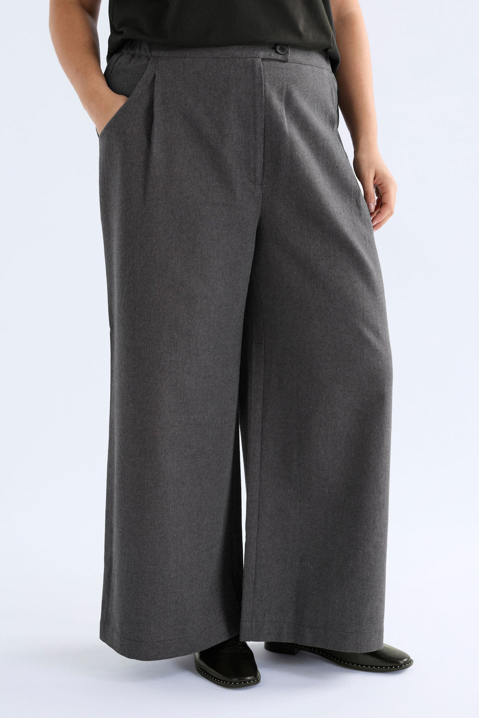 Unn Pant Pants & Jeans - ELK | DARK GREY MARLE