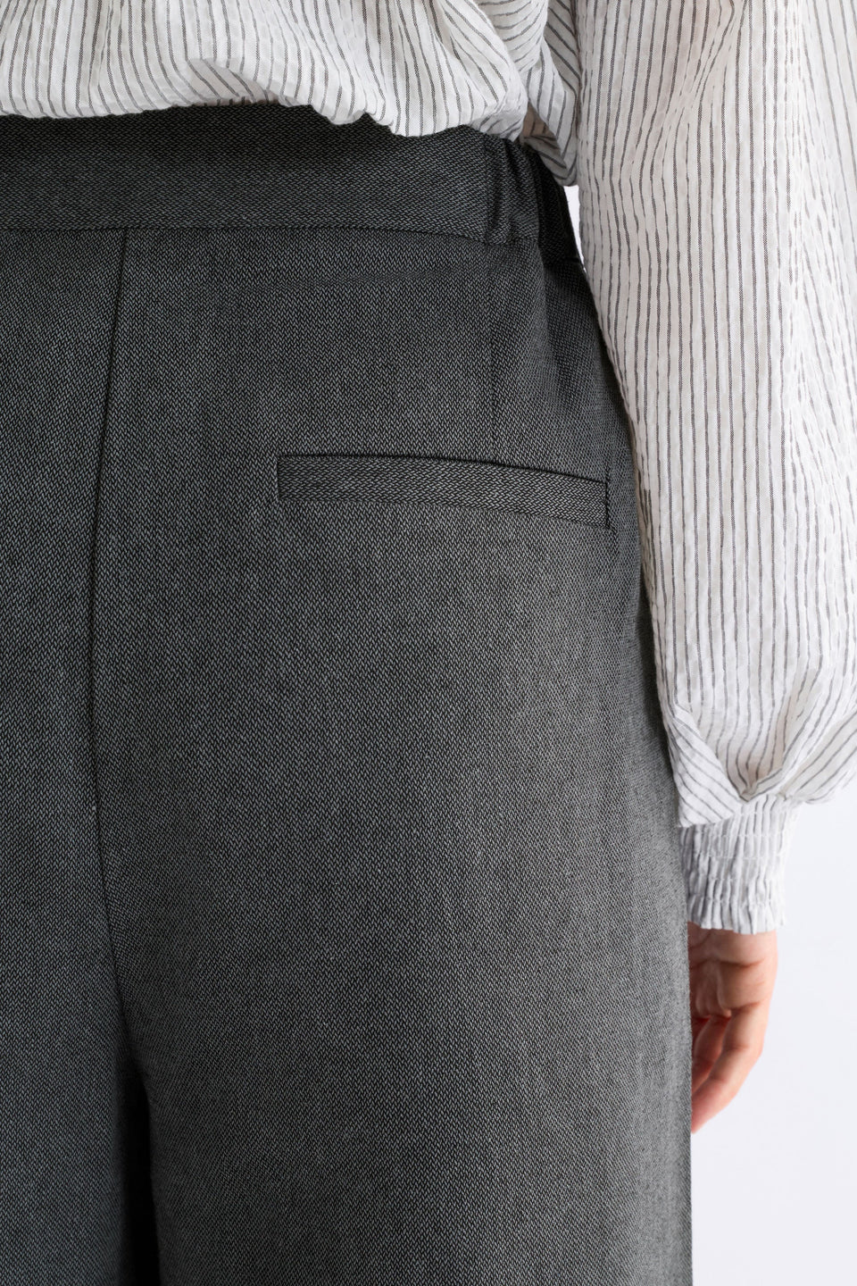 Unn Pant Pants & Jeans - ELK | DARK GREY MARLE
