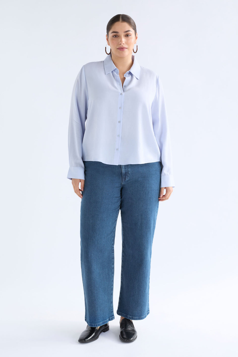 Tettu Shirt Pale Blue Tops - ELK | PALE BLUE