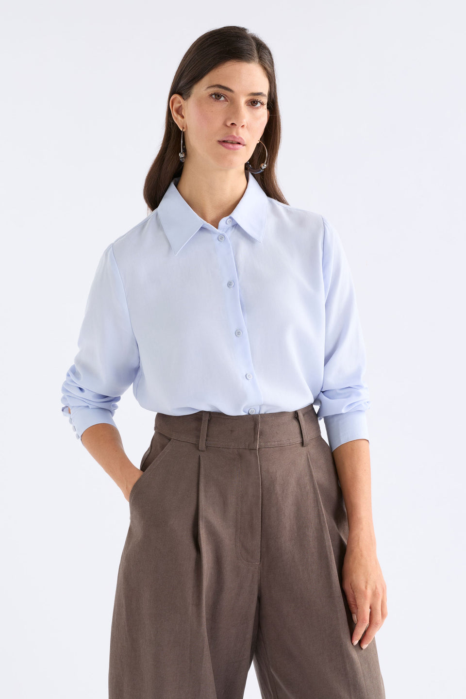 Tettu Shirt Pale Blue Tops - ELK | PALE BLUE