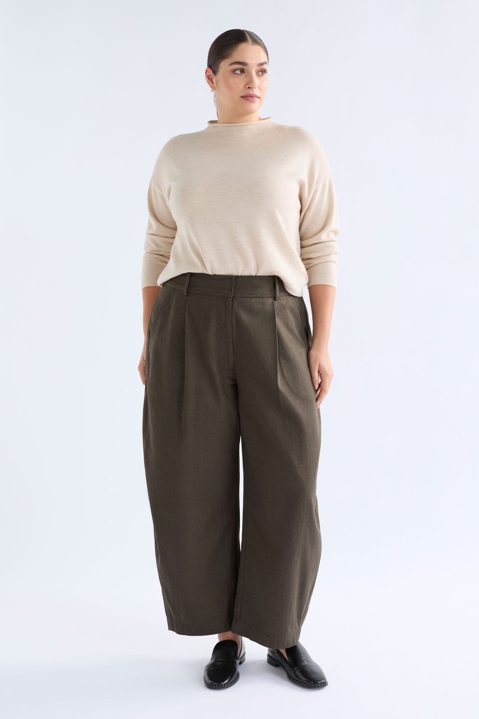 Dayli Pant Dark Taupe Pants & Jeans - ELK | DARK TAUPE