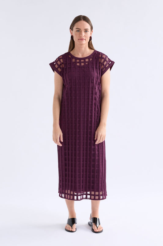 Grid Burnout Midi Dress Dresses - ELK | SHIRAZ