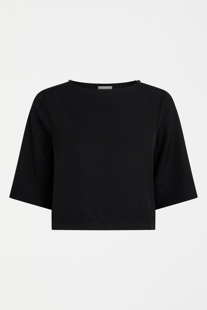 Kari Detail Top Black Tops - ELK | BLACK