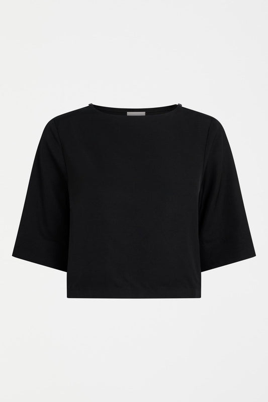 Kari Detail Top Black Tops - ELK | BLACK