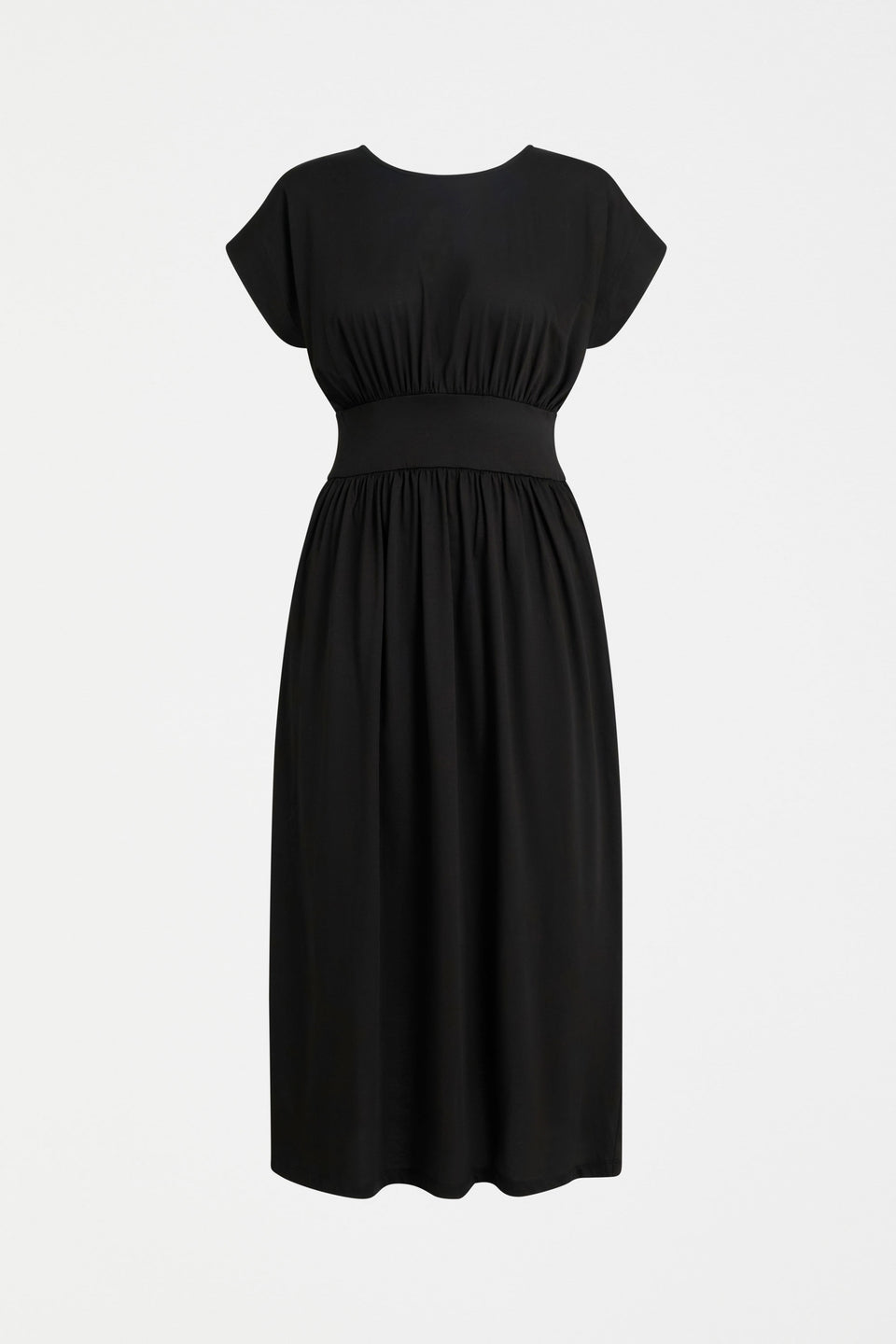 Alda Midi Waisted Jersey Dress ELK | BLACK