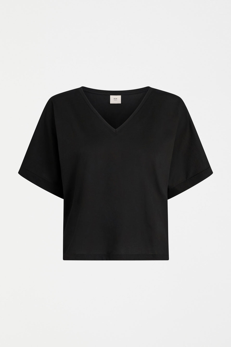 Alda V-Neck T-Shirt ELK | BLACK