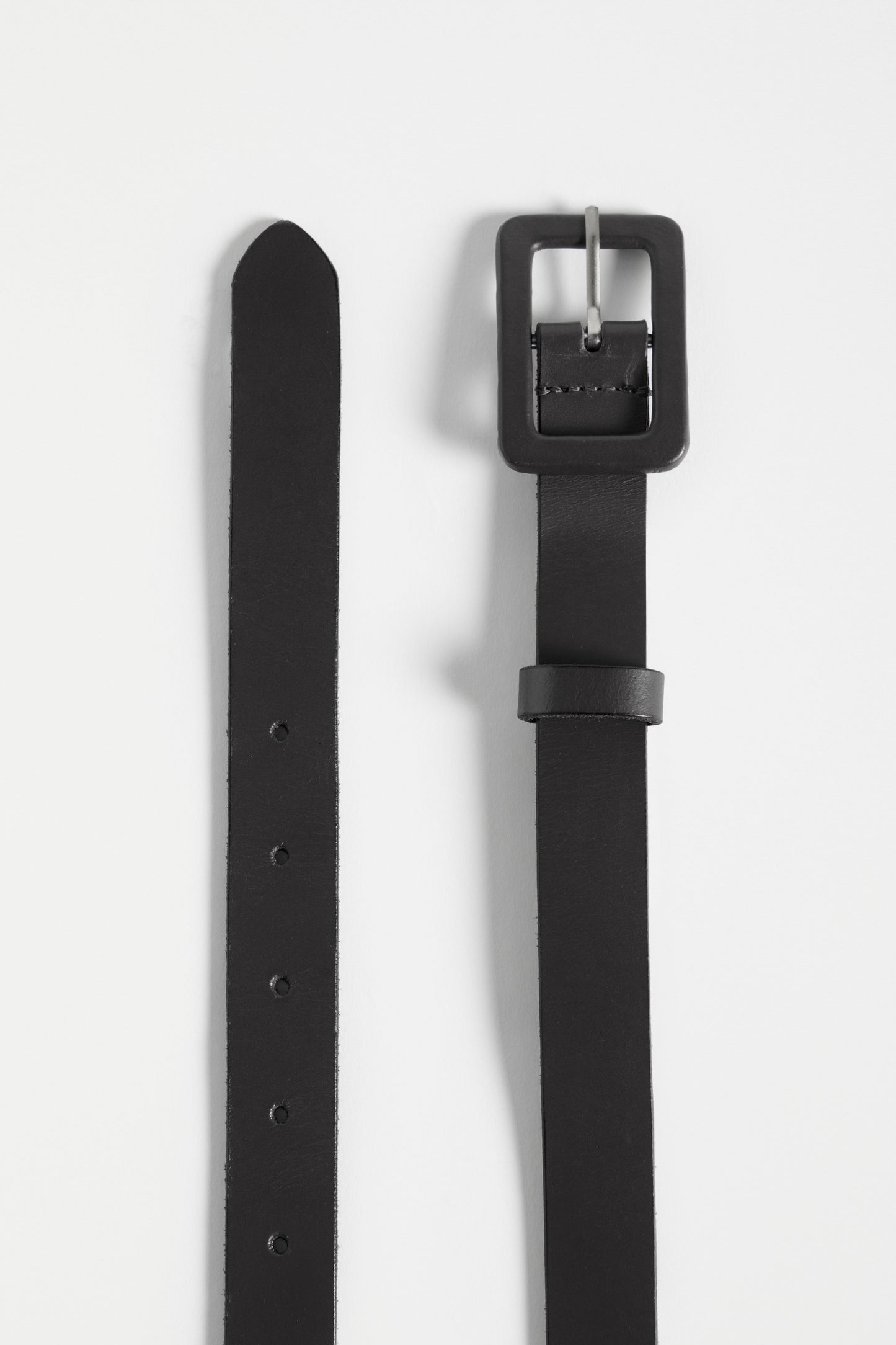 Metti Leather Slim Belt product 2 | BLACK