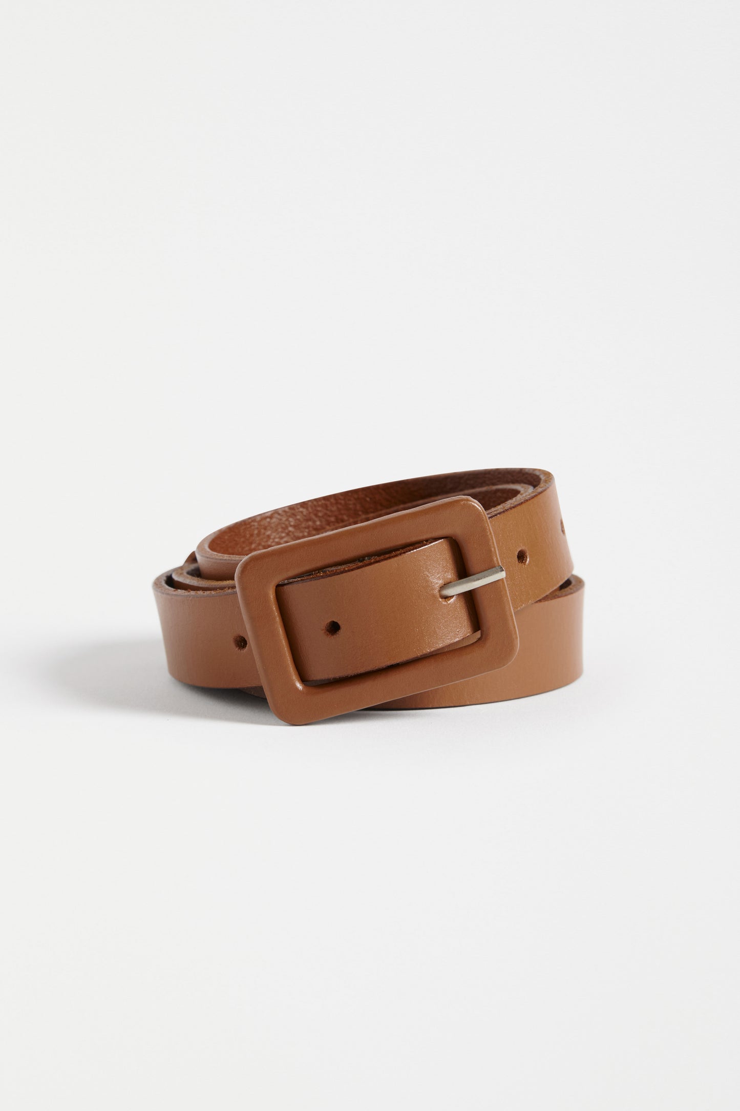 Metti Leather Slim Belt product | TAN