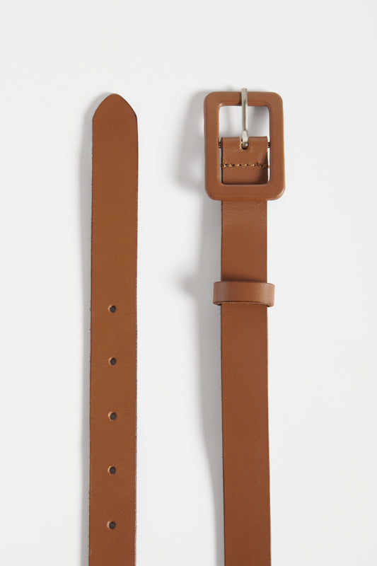 Metti Leather Slim Belt product 2 | TAN