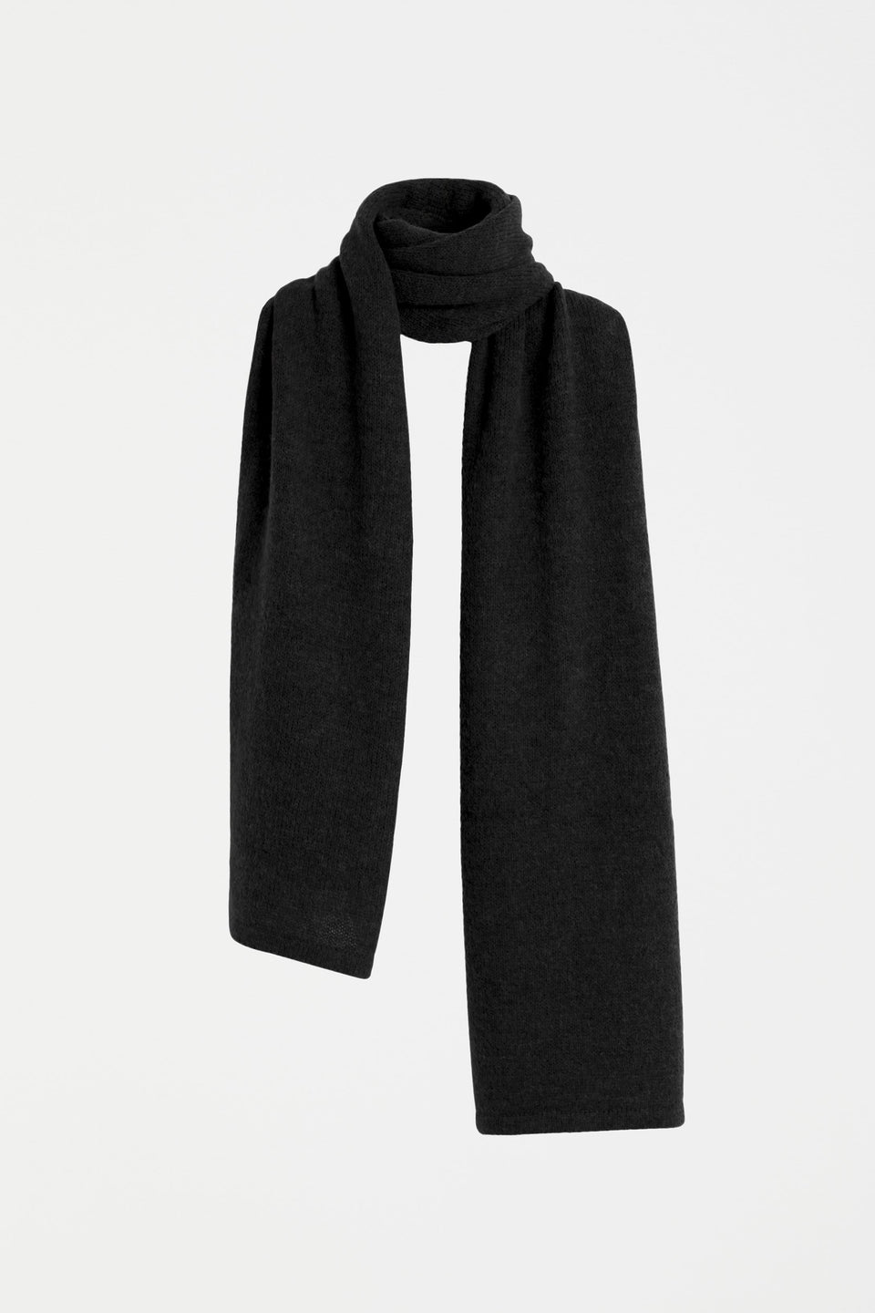 Agna Alpaca Merino Wool Scarf | BLACK