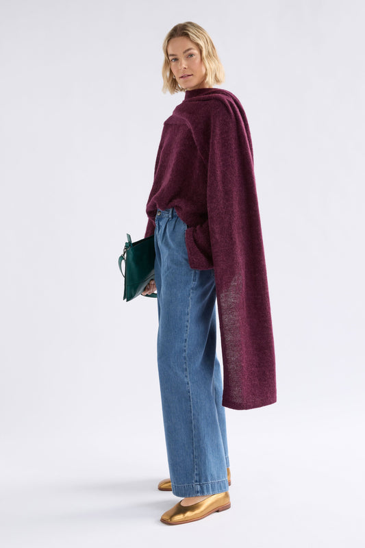 Fine Agna Scarf Scarves - ELK | MERLOT