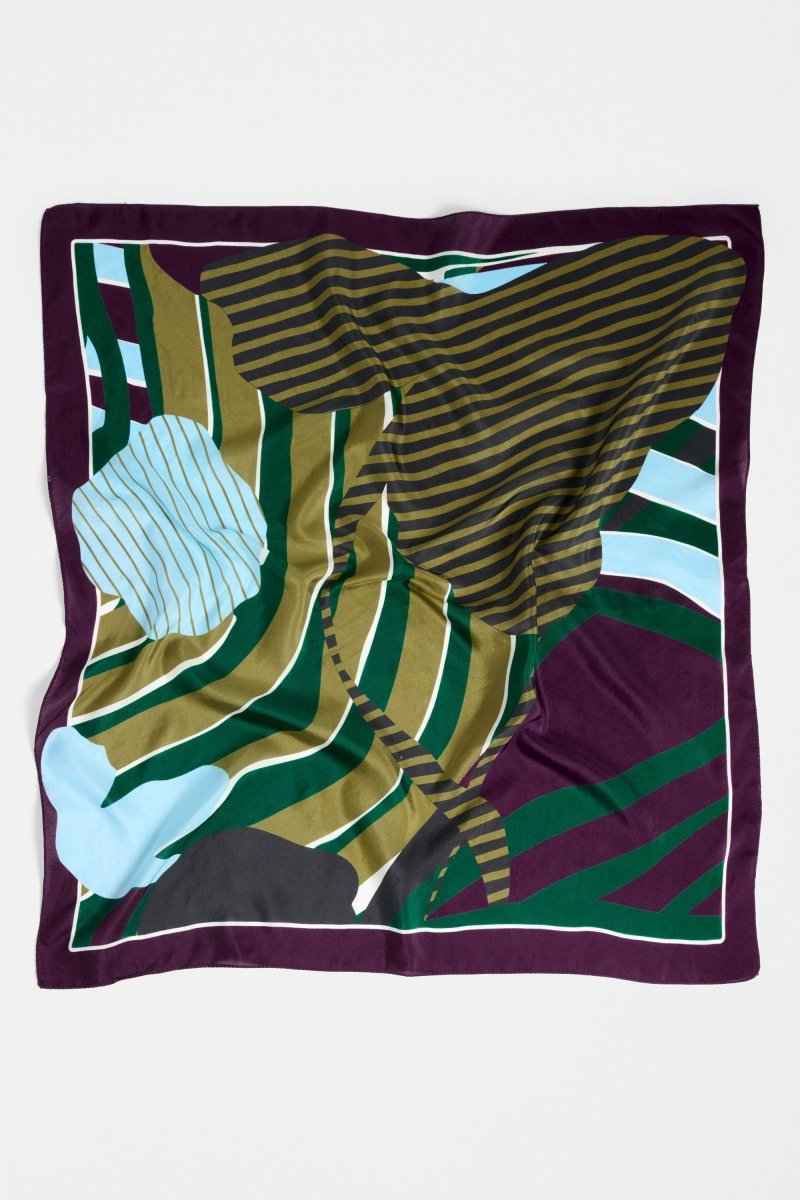 Stribe Square Silk Scarf ELK | STRIBE PRINT