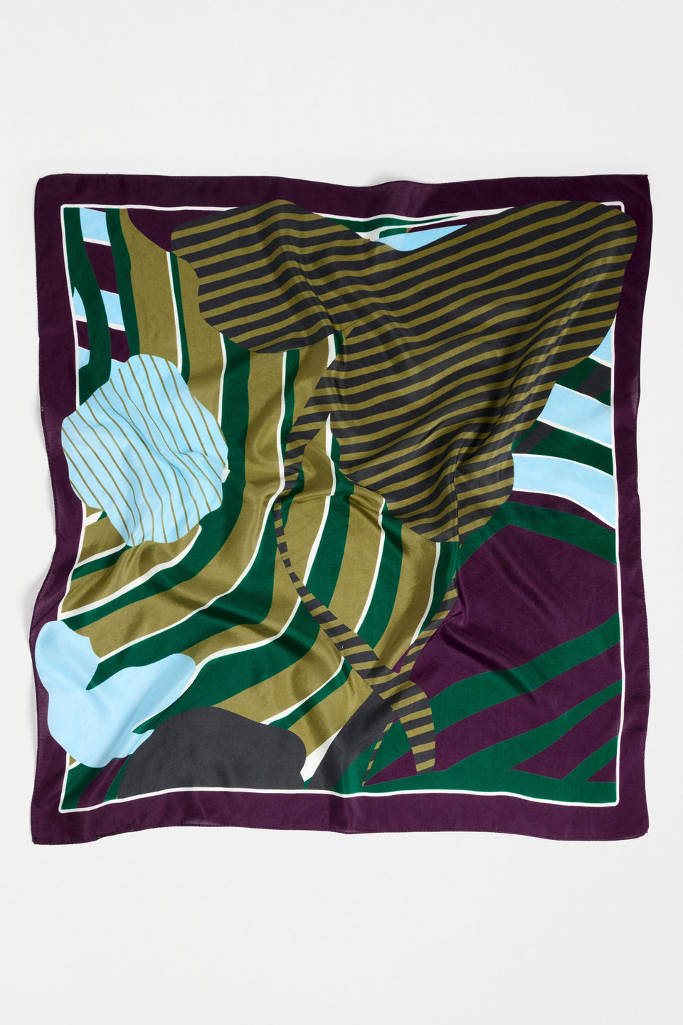 Stribe Square Silk Scarf ELK | STRIBE PRINT