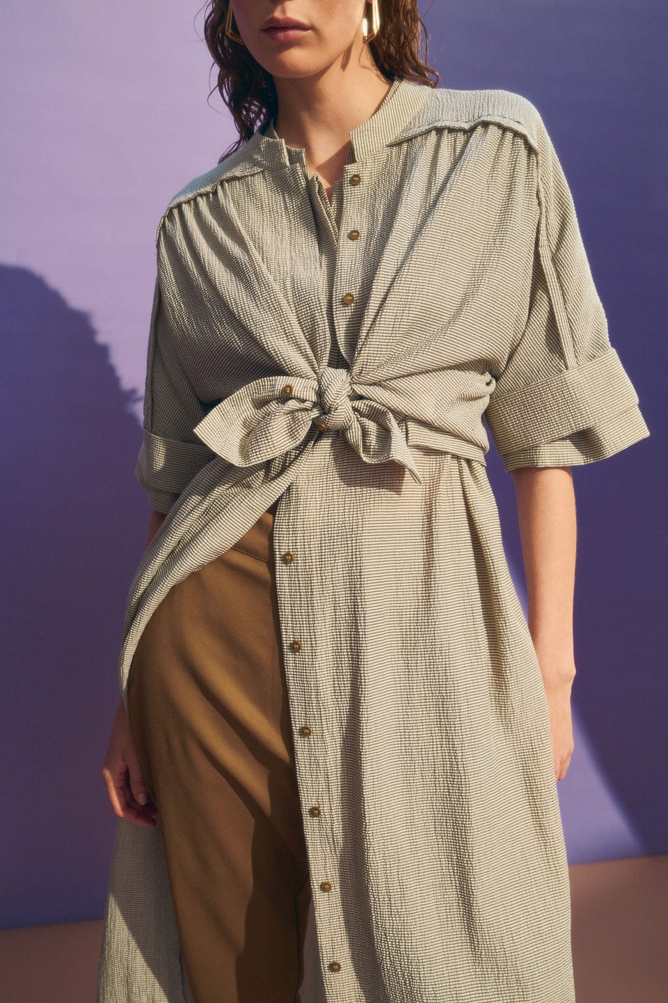 Porta Dress Dresses - ELK | OLIVE STRIPE