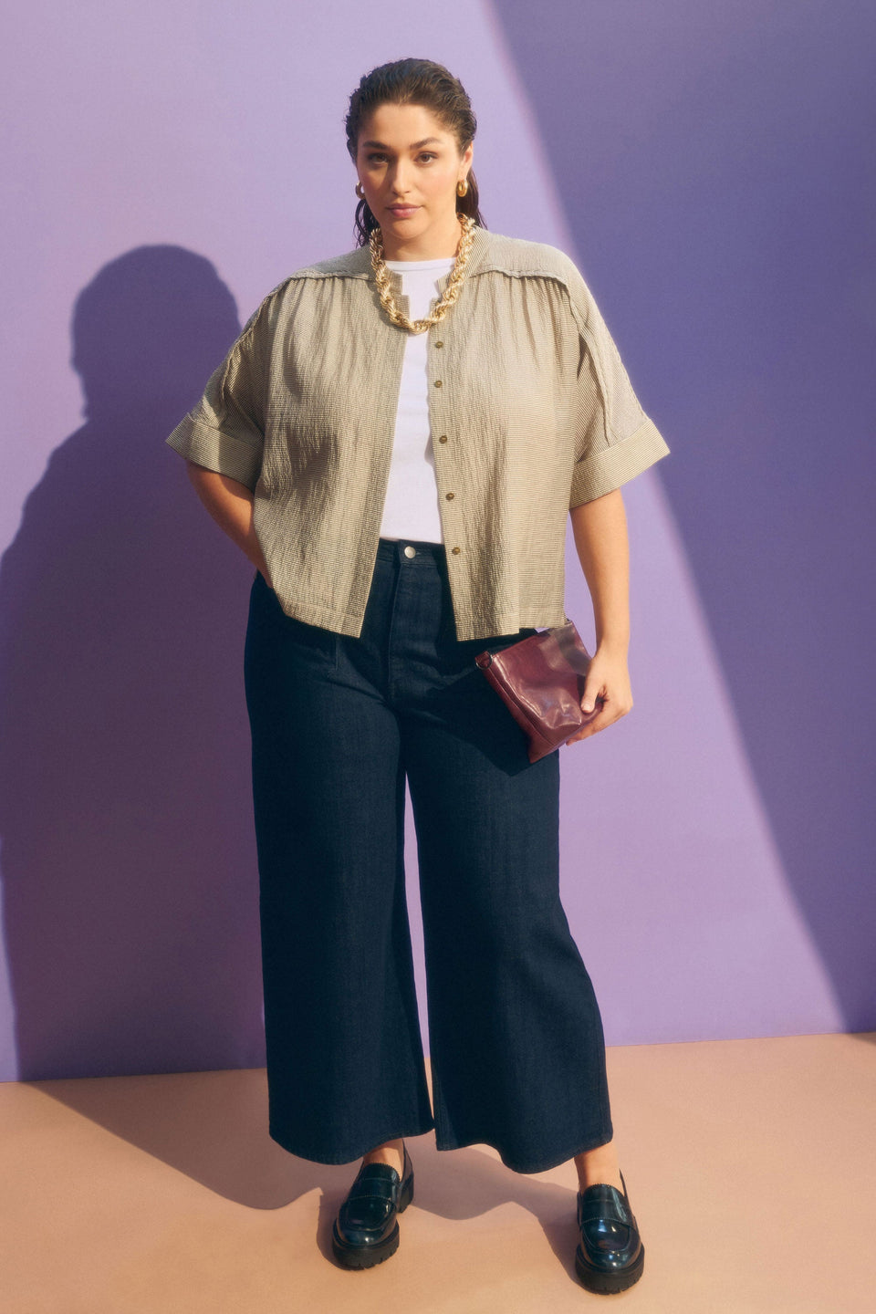 Porta Shirt Tops - ELK | OLIVE STRIPE