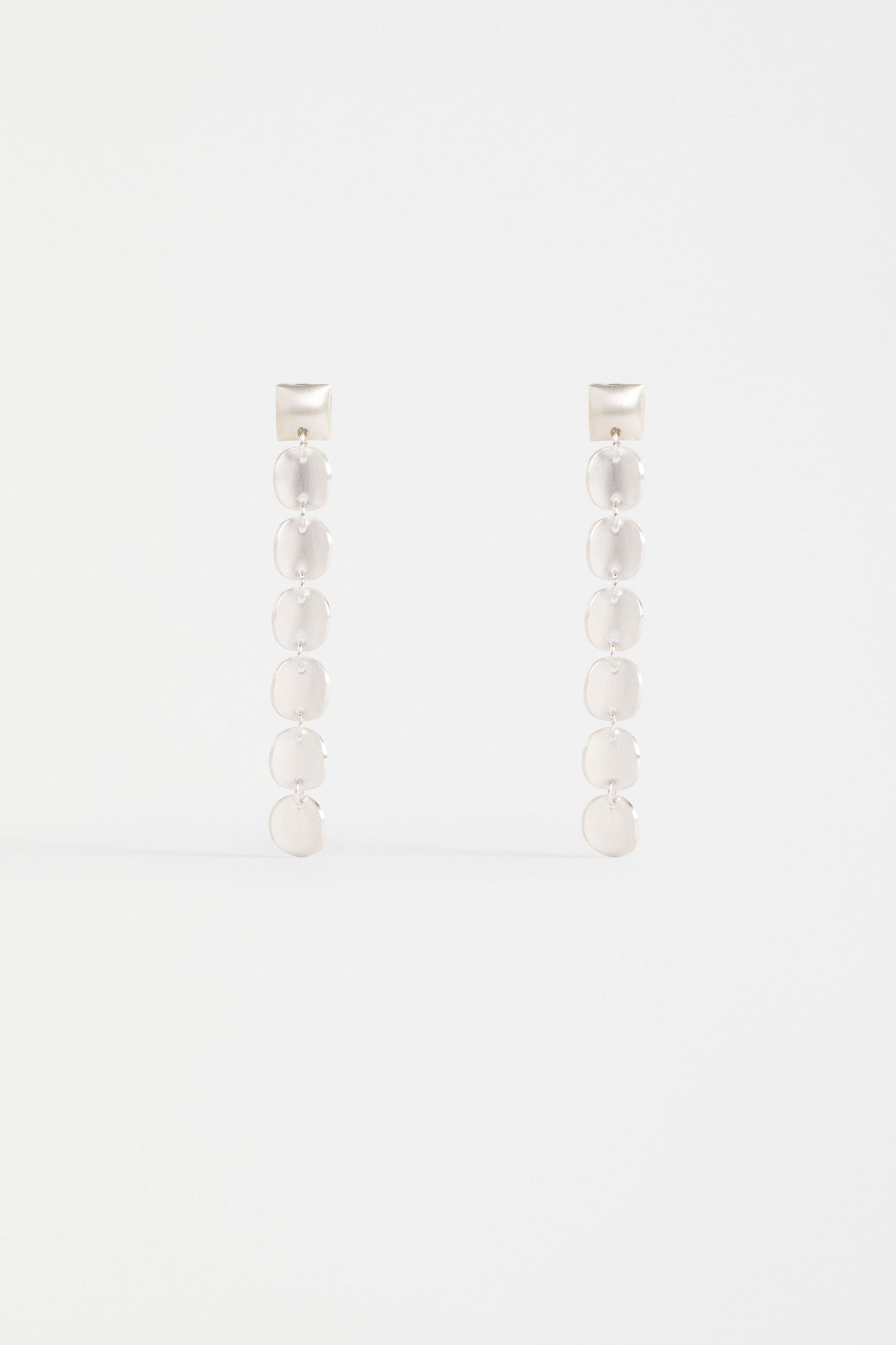 Torri Small Disc Drop Earring | SILVER