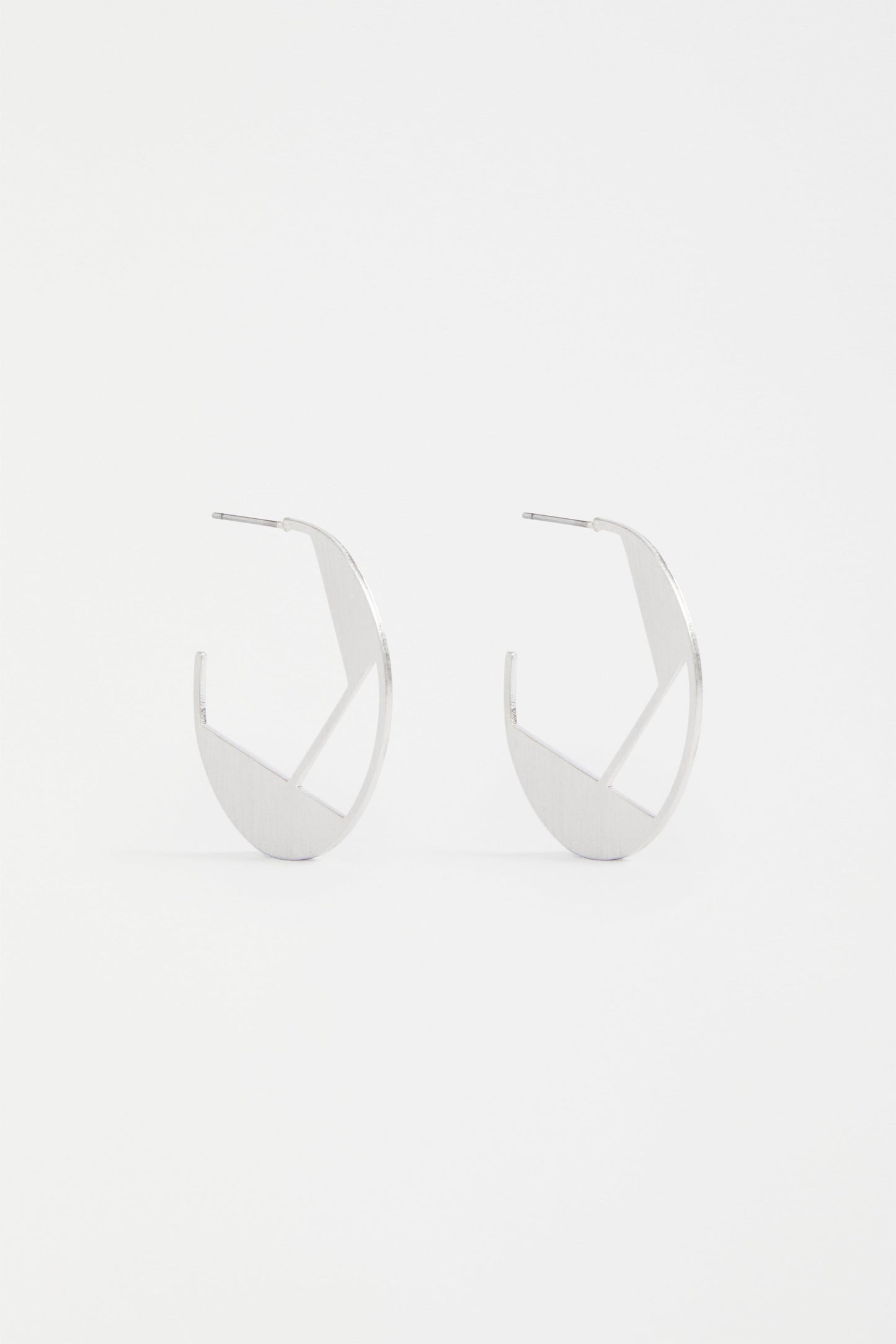 Ellik Geometric Short Hoop Earring | SILVER