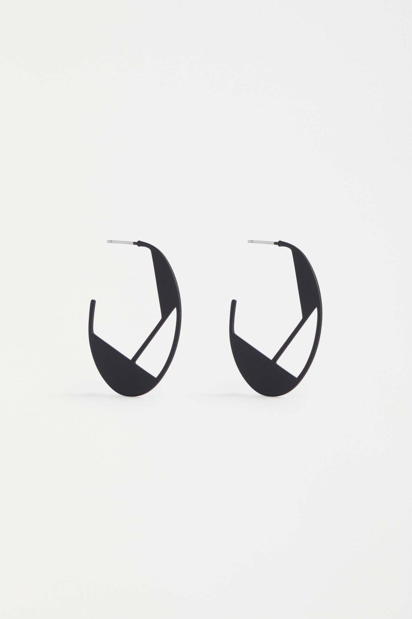 Ellik Geometric Short Hoop Earring | BLACK