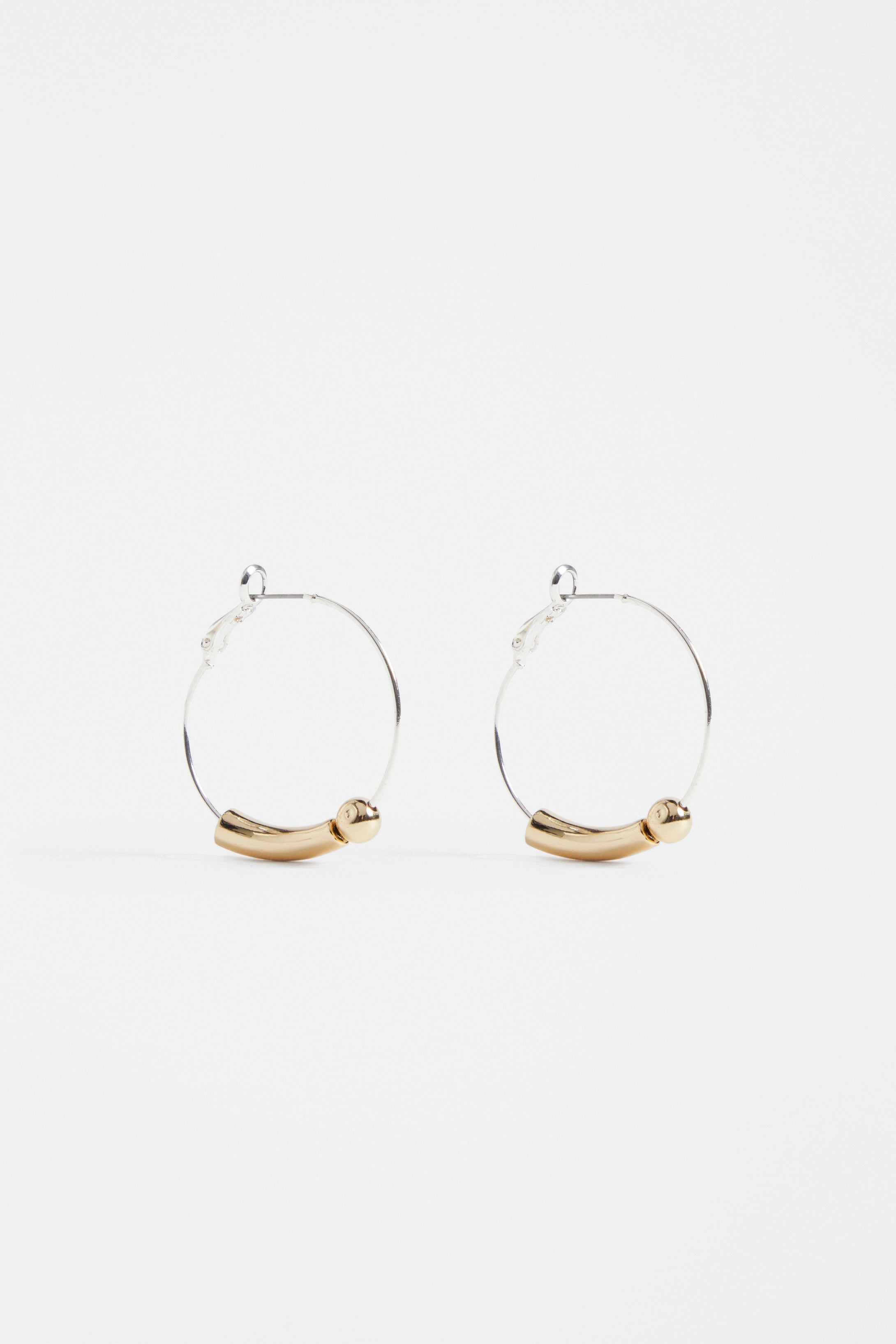 Enna Mixed Metal Hoop Earring | GOLD