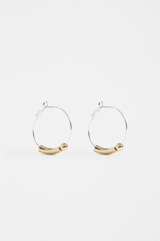 Enna Mixed Metal Hoop Earring | GOLD