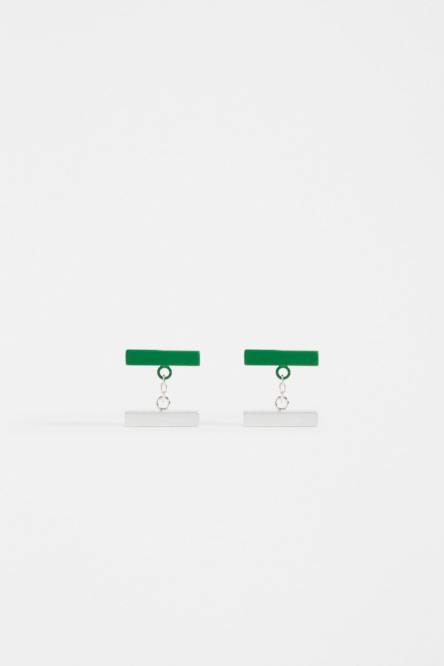 Halson Simple Colour Coated Metal Small Stud Drop Earring | VINE GREEN