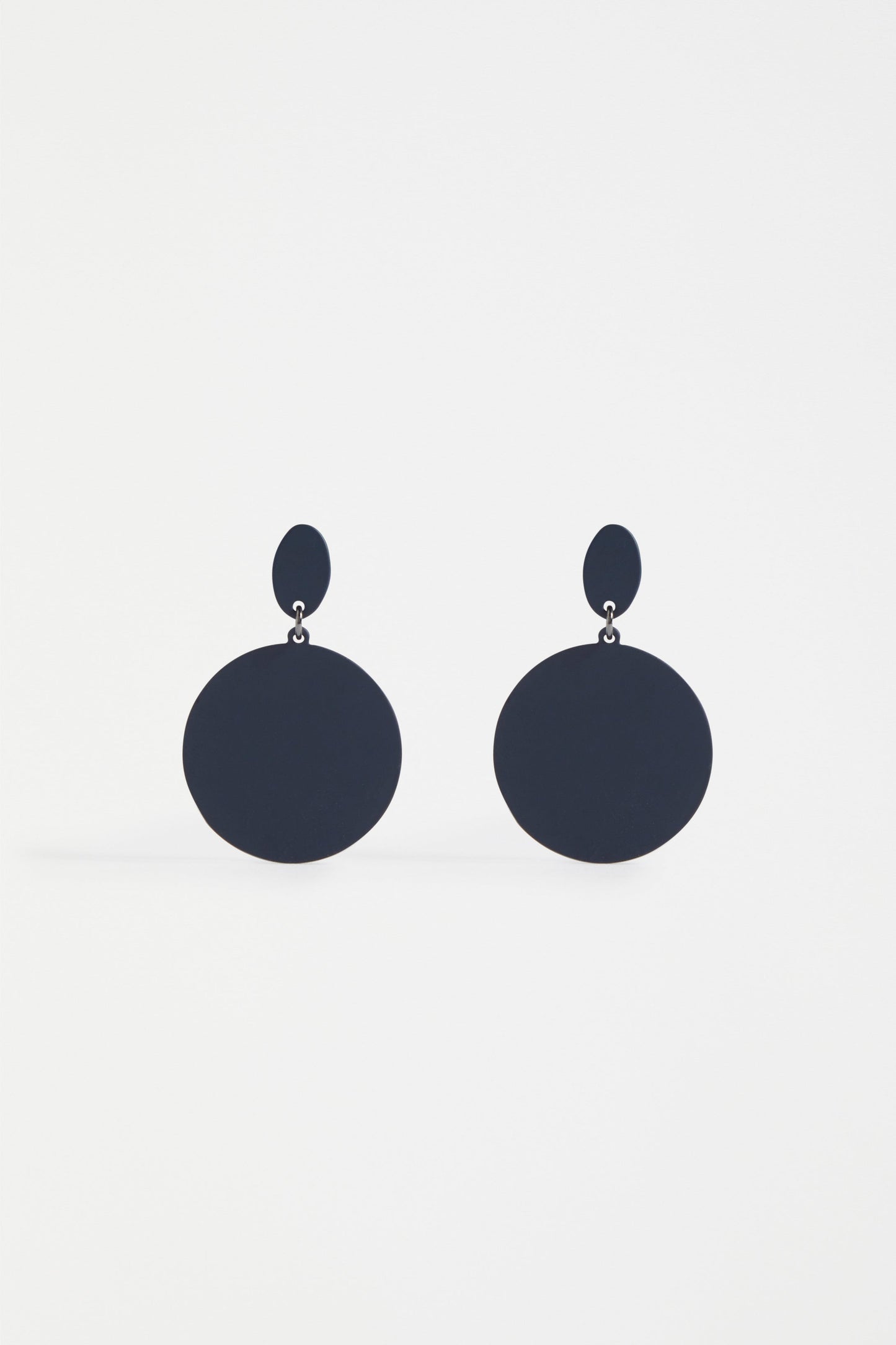 Josa Colour Coated Disc Drop Earring | SPACE BLUE