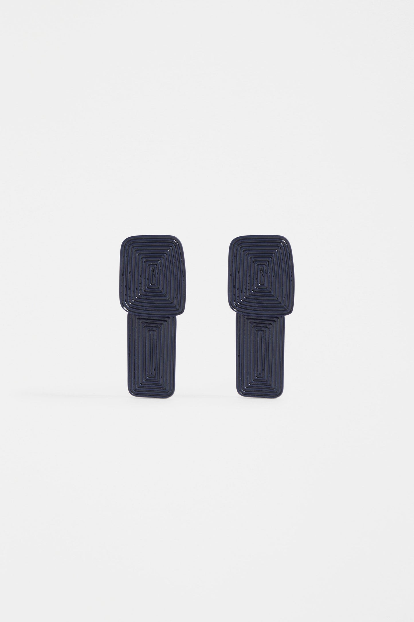 Kavia Drop Pattern Coloured Earring | BRIGHT NAVY