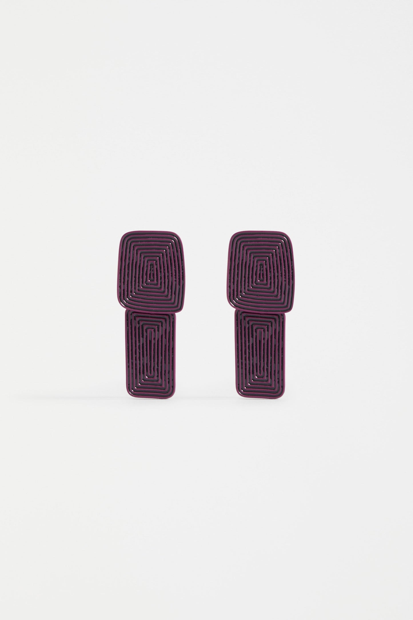 Kavia Drop Pattern Coloured Earring Model Detail
 | MULBERRY