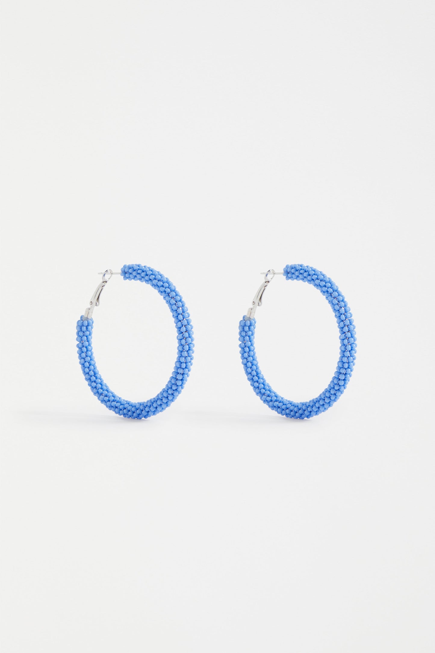 Jato Beaded Hoop Earring | CORNFLOWER