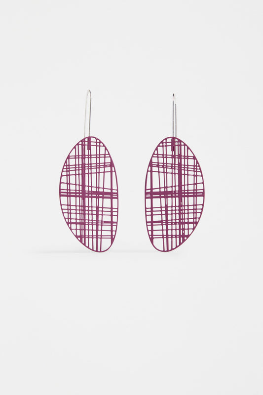 Lek Matte Colour Coated Net Disc Drop Earring | MULBERRY