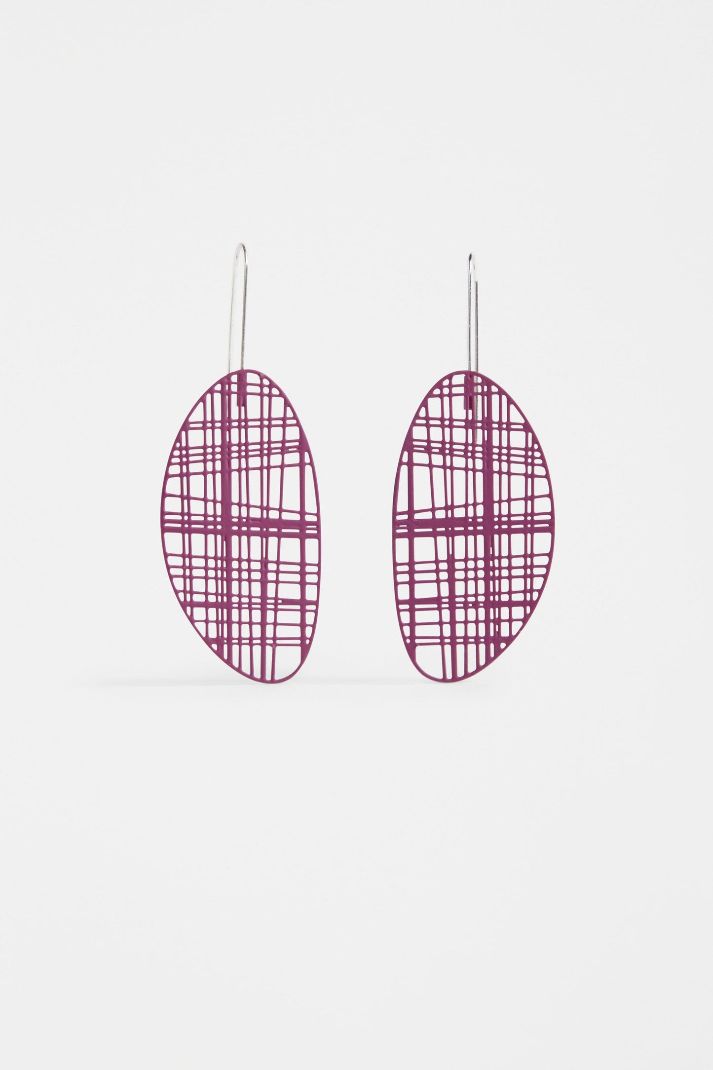 Lek Matte Colour Coated Net Disc Drop Earring | MULBERRY