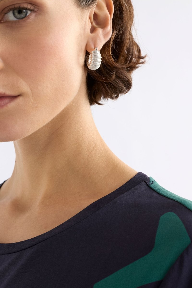 Ellin Hoop Earring Earrings - ELK | SILVER