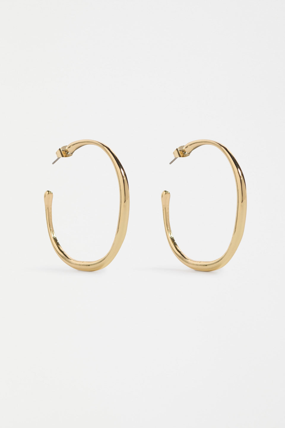 Niska Large Organic Shaped Hoop Earring | GOLD
