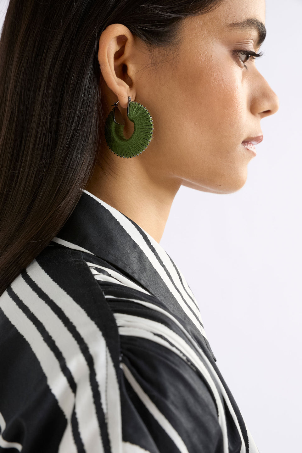 Ledde Hoop Earring Earrings - ELK | GREEN MOSS