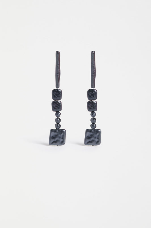 Kvall Long Drop Earring Earrings - ELK | NAVY